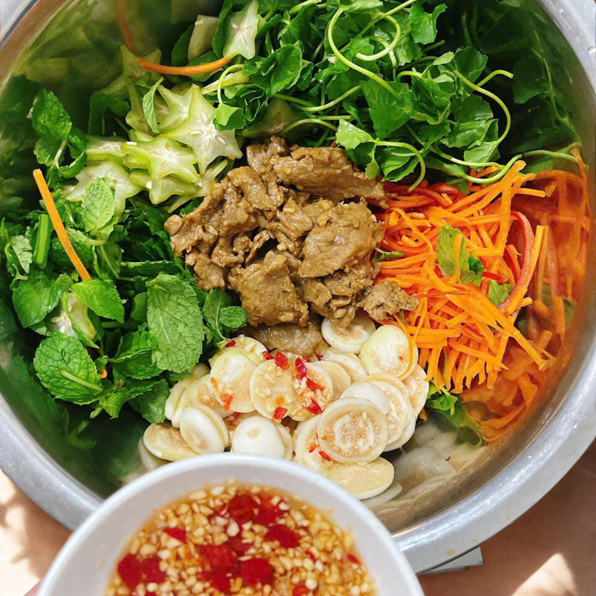 GỎI BÒ RAU MÁ CÀ PHÁO -119k