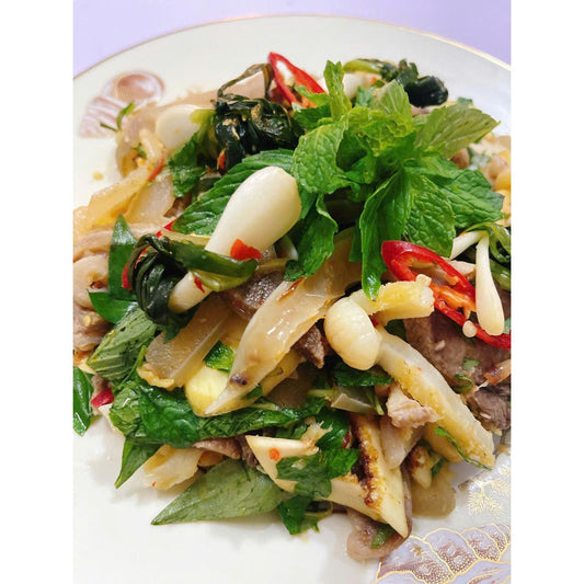 LÒNG BÒ TRỘN VẢ NON CỦ KIỆU