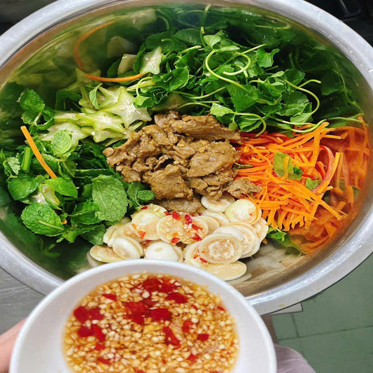 GỎI BÒ RAU MÁ CÀ PHÁO